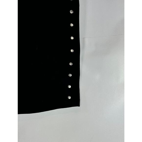 PHILOSOPHY REPUBLIC CLOTHING Women's Black Studded Trim Pull-On Mini Skirt SZ L - Picture 5 of 10